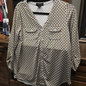 V neck nice fabric shirt